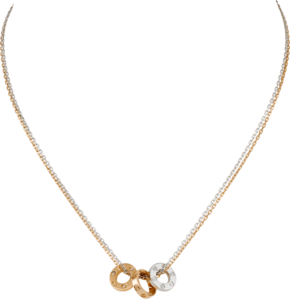 Colar Love Cartier Diamante Ouro